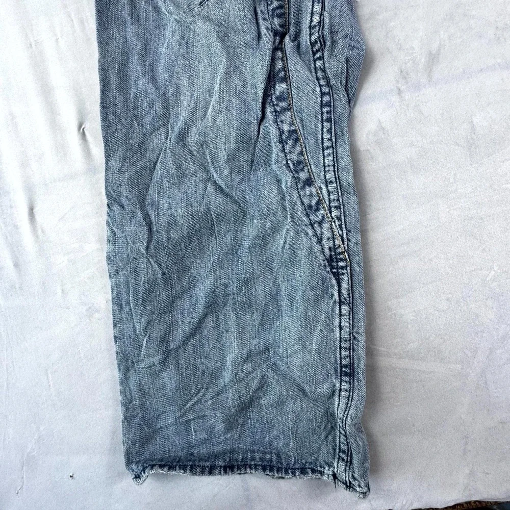 Vintage Jordan Jeans Mens 34x34 Blue Denim Distressed Hip Hop Straight Leg